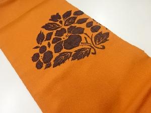 草花模様織出し名古屋帯